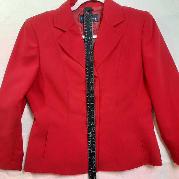 Evan-Picone 2 Piece Suit Blazer & Skirt Red Size 8P Work Career Professional - Picture 13 of 16